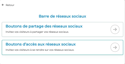 module reseaux sociaux - sitew