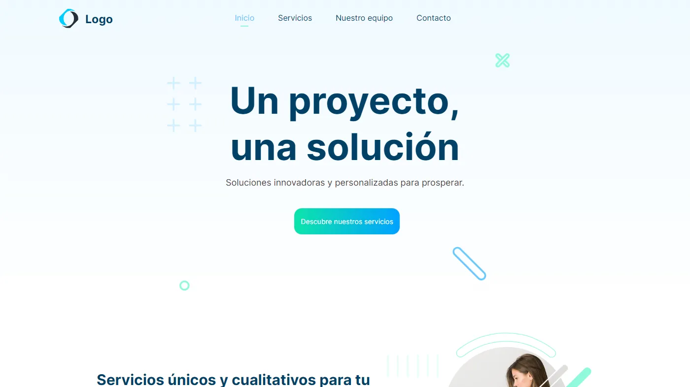 Plantilla para la creación de páginas web sobre (ES) Saas