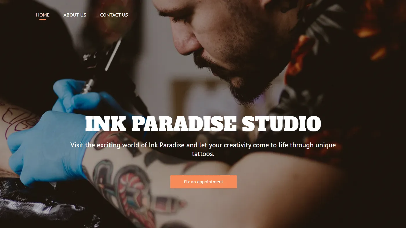 Theme for website creation of (EN) Tatoueur