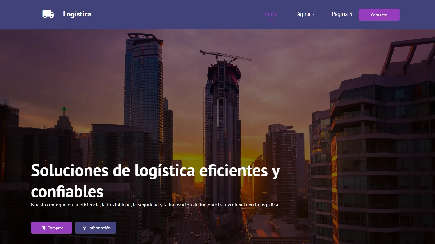 Plantilla para la creación de páginas web sobre (ES) Logistics