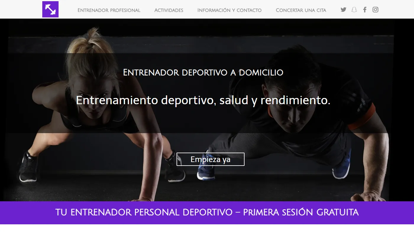 Plantilla para la creación de páginas web sobre (ES) Coach sportif