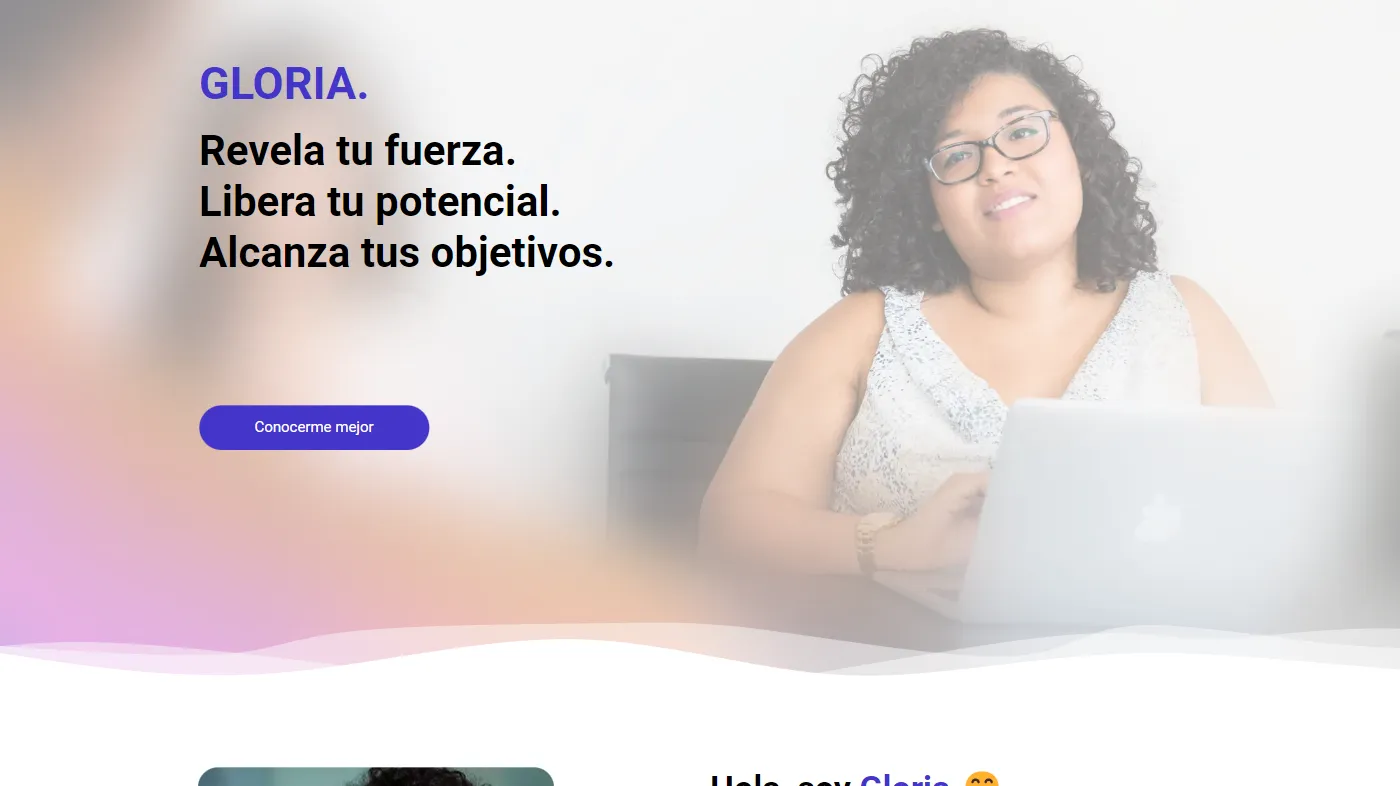 Plantilla para la creación de páginas web sobre (ES) Gloria Coach