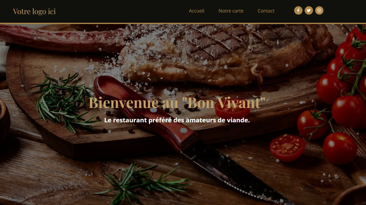 Thème pour la création de site de Restaurant_2023