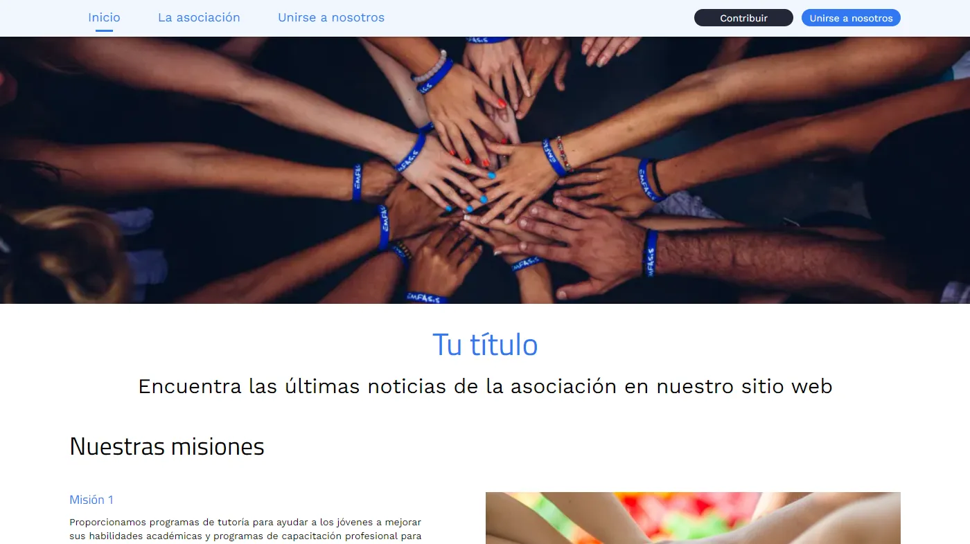 Plantilla para la creación de páginas web sobre (ES) Asso