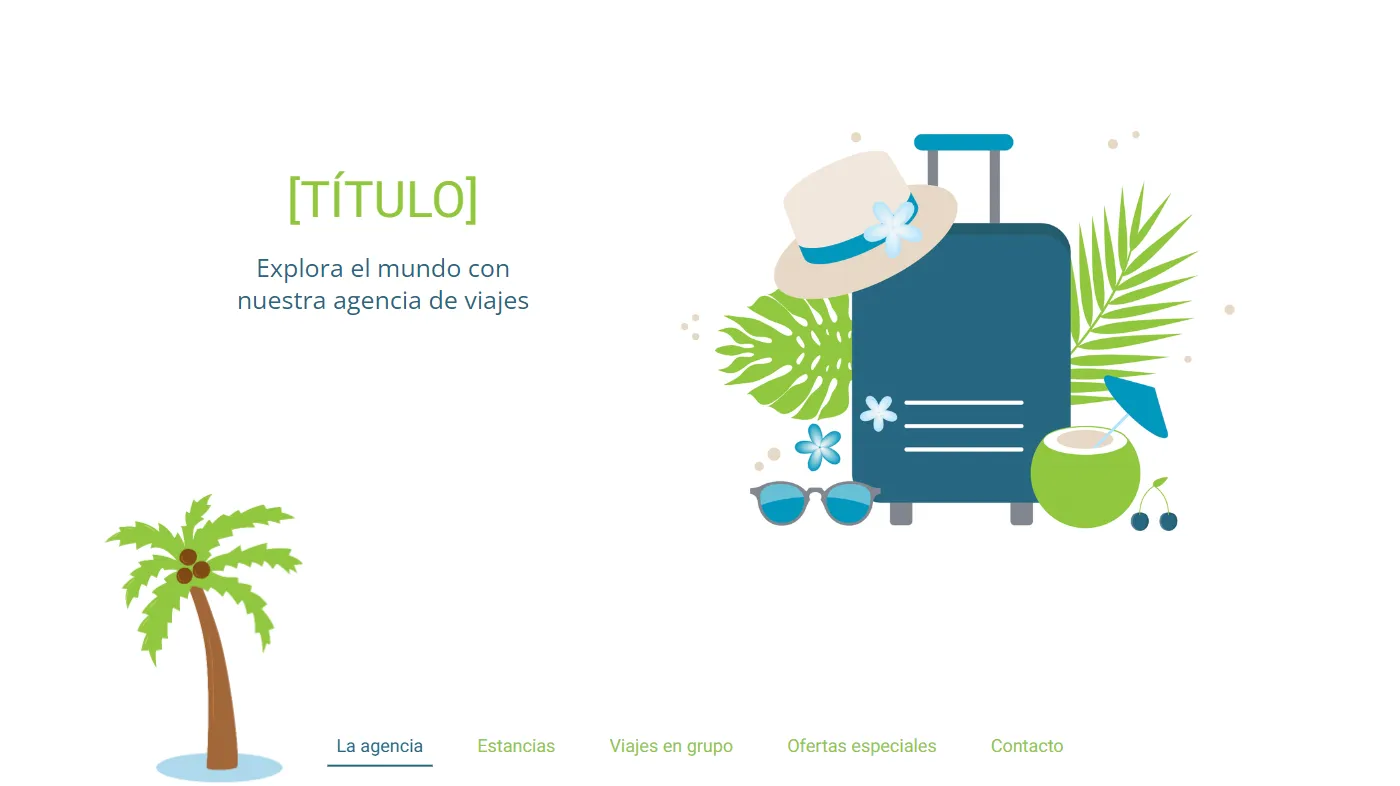 Plantilla para la creación de páginas web sobre (ES) Agence de Voyages