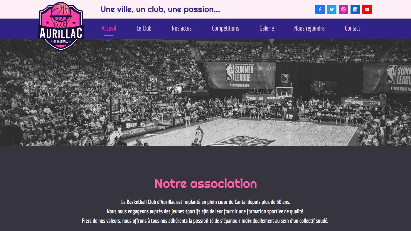 Thème pour la création de site de Club de Basket 3