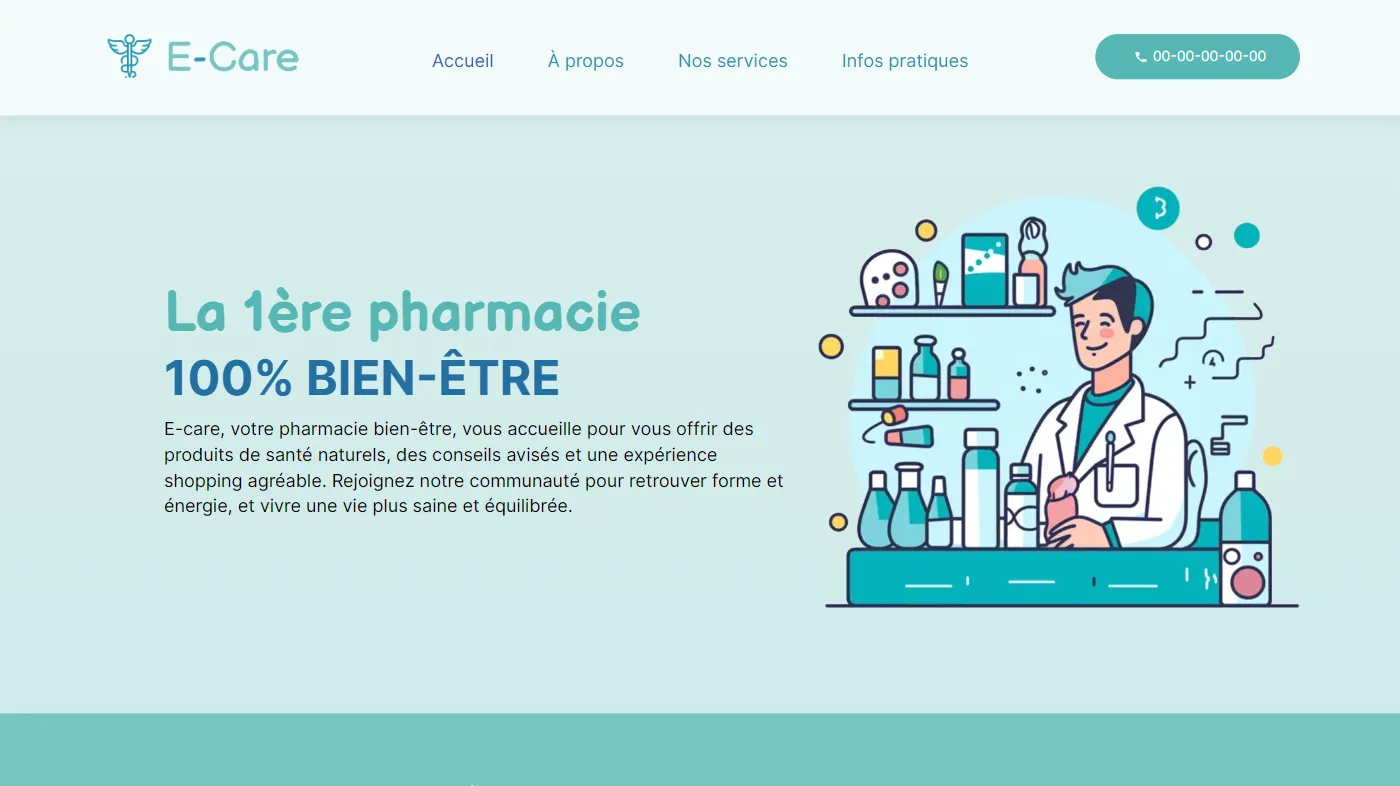 Thème pour la création de site de Pharmacie