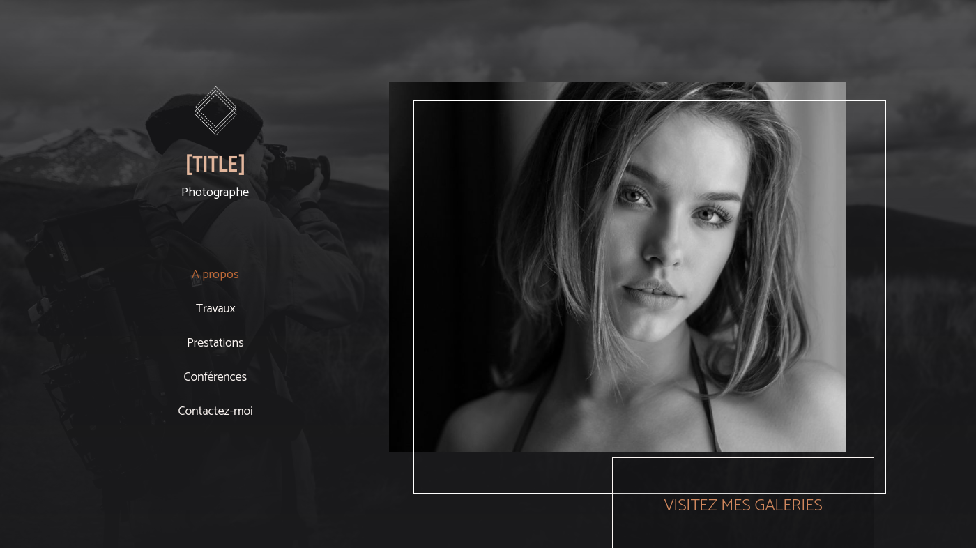 Theme for website creation of Photographe