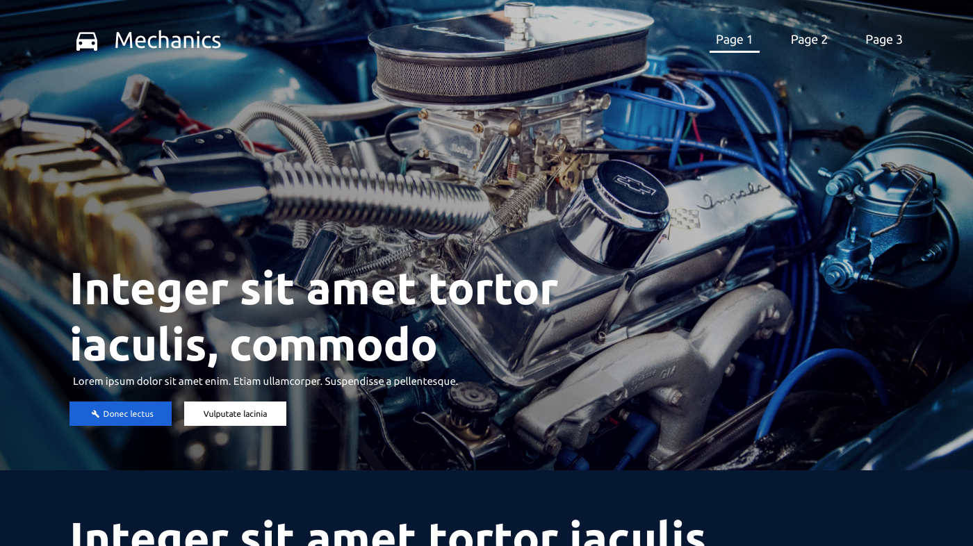 Theme for website creation of Mechanics
