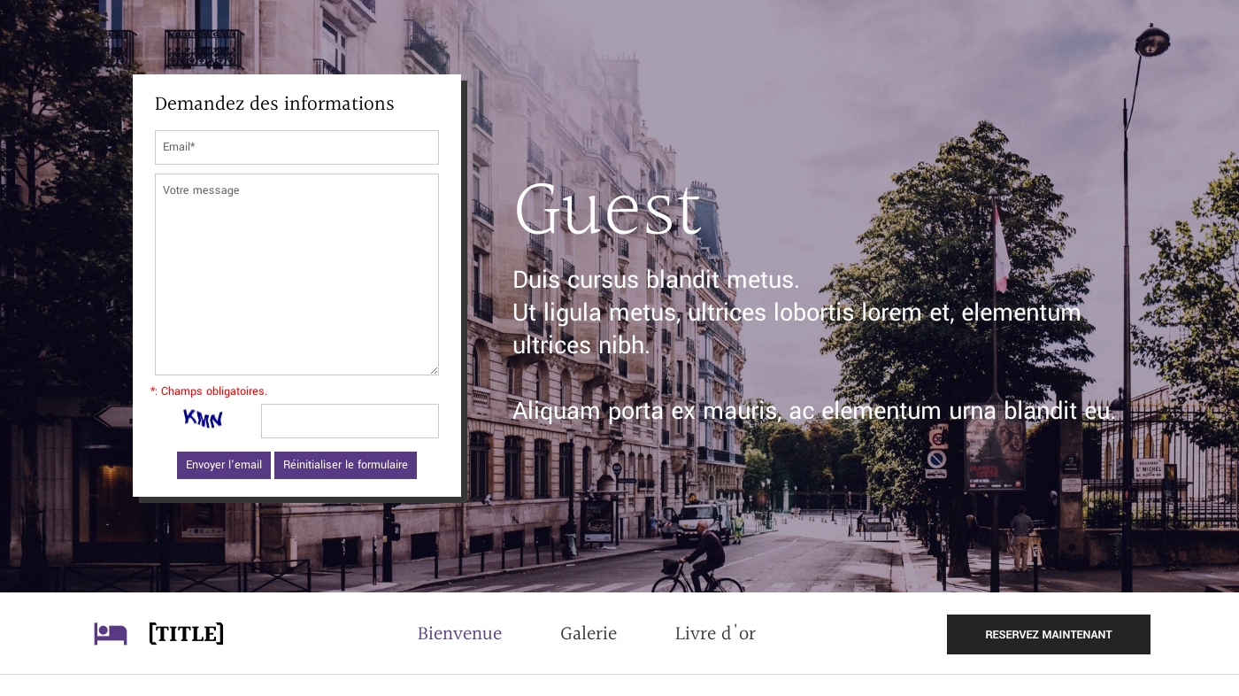 Thème pour la création de site de Guest