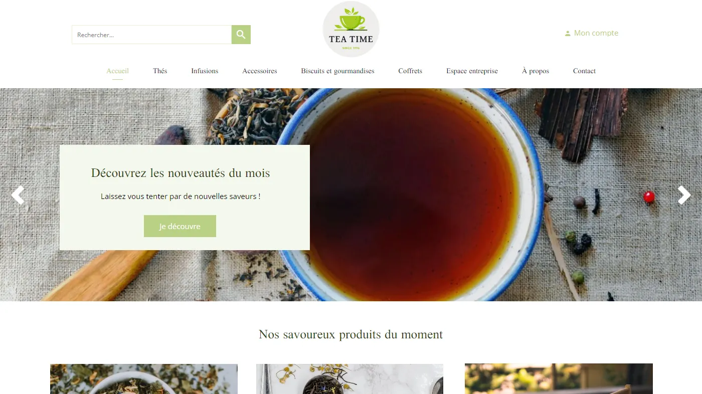 Thème pour la création de site de TeaTime