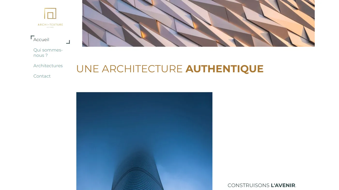 Thème pour la création de site de Archi-texture