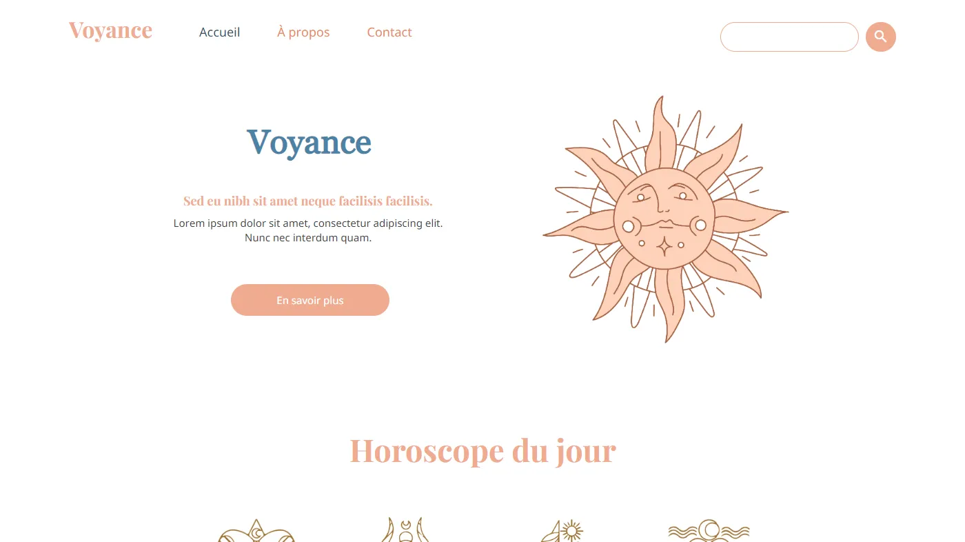 Thème pour la création de site de Voyance 2