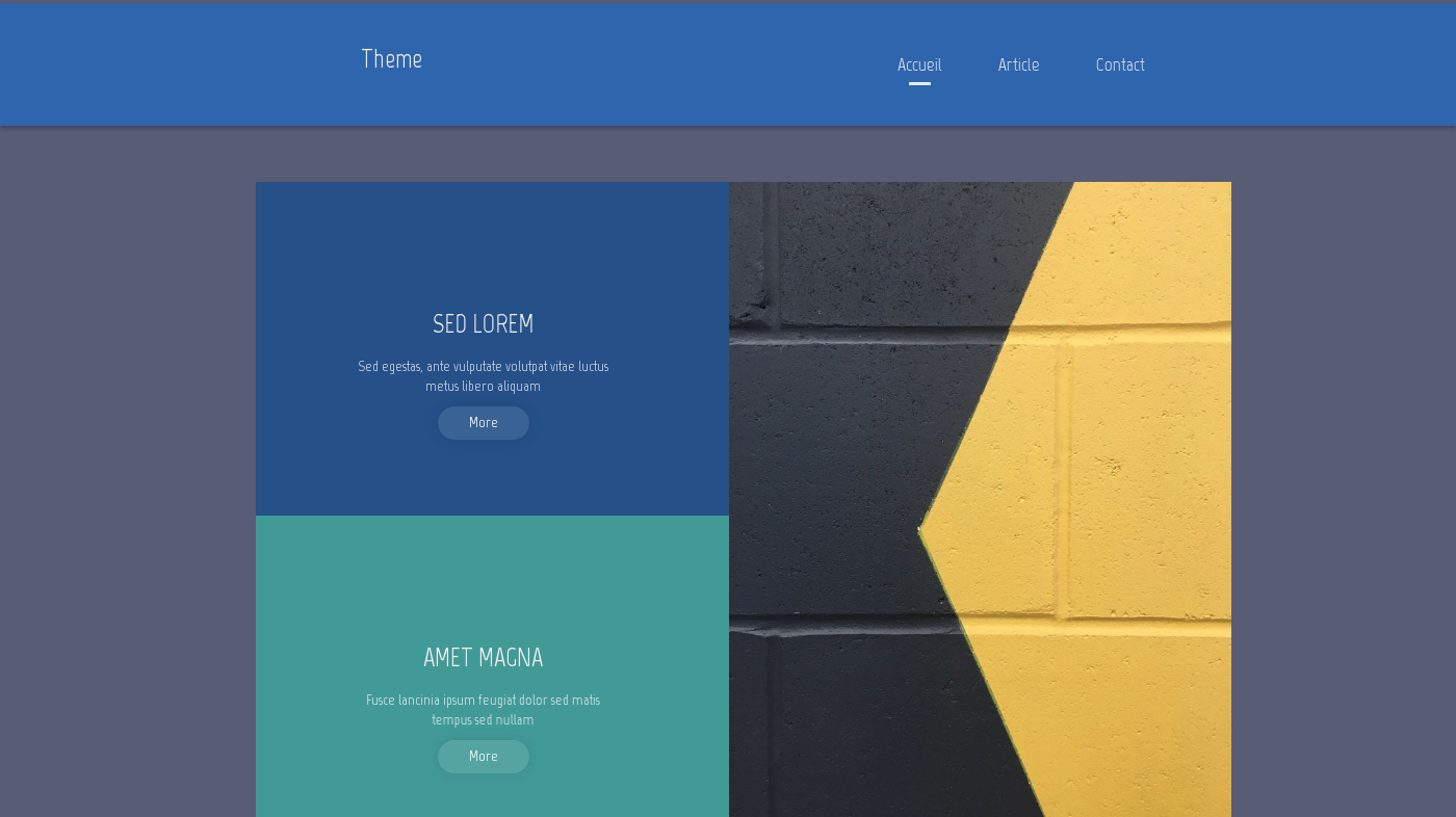 Theme for website creation of Modern
