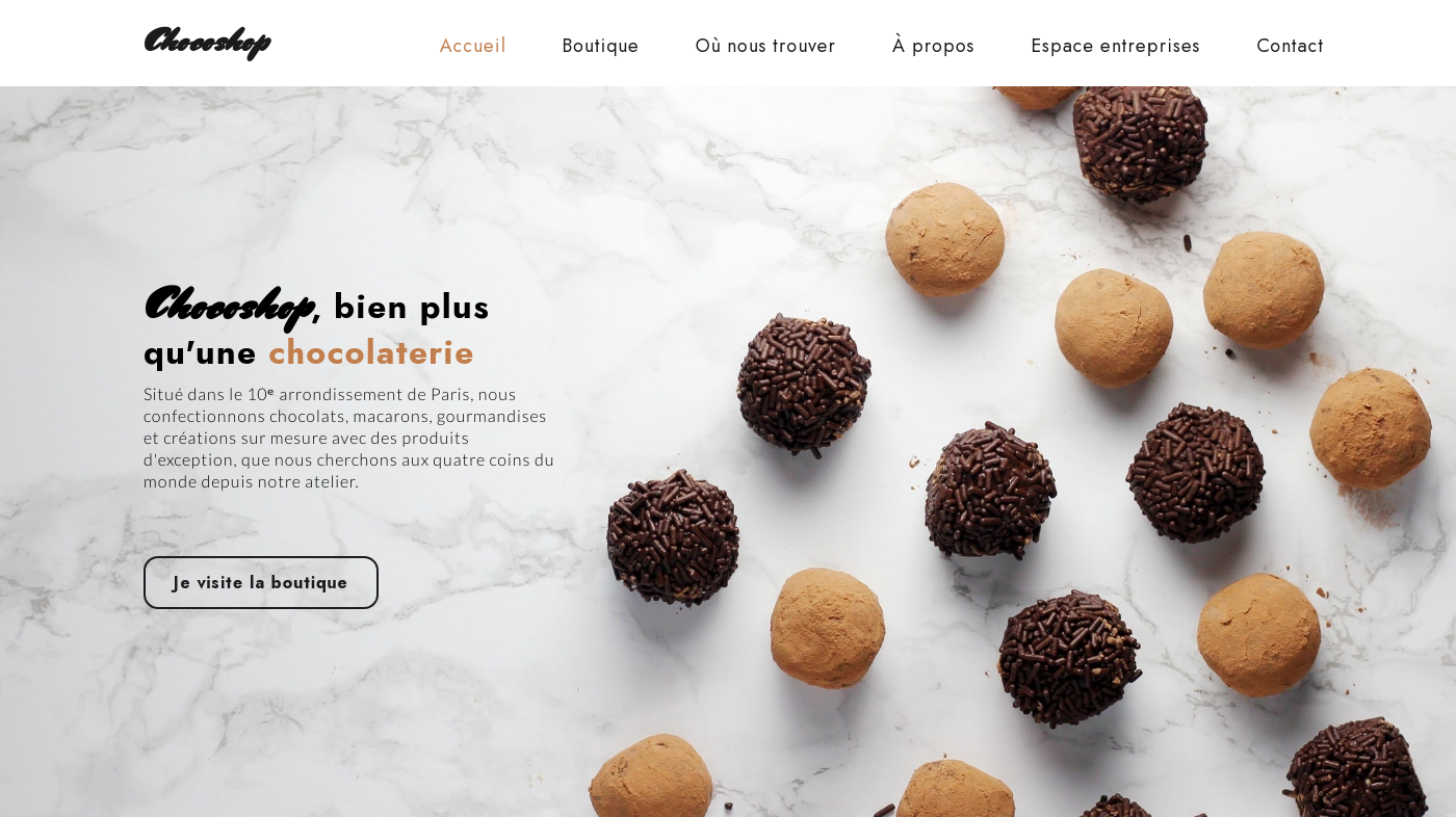 Thème pour la création de site de Chocoshop