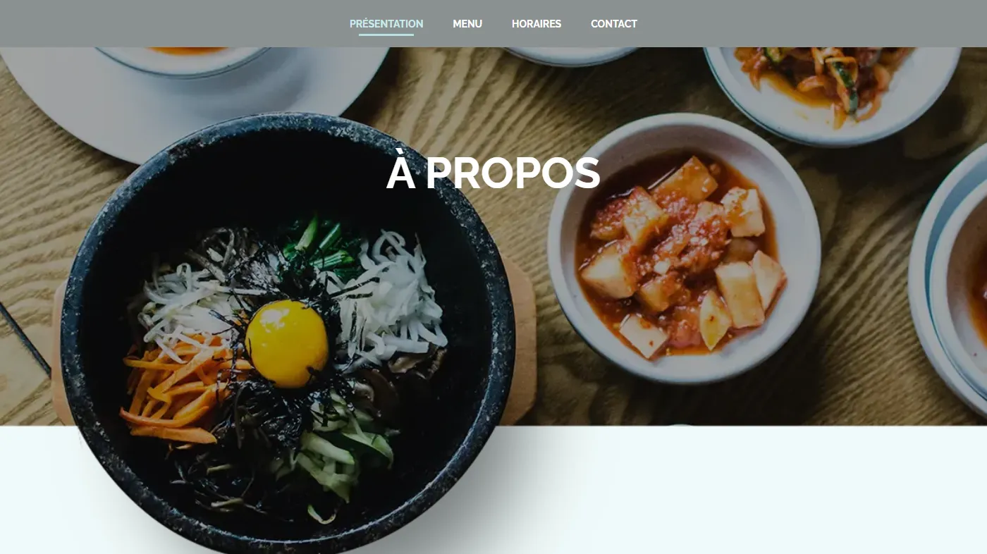 Thème pour la création de site de Food 3