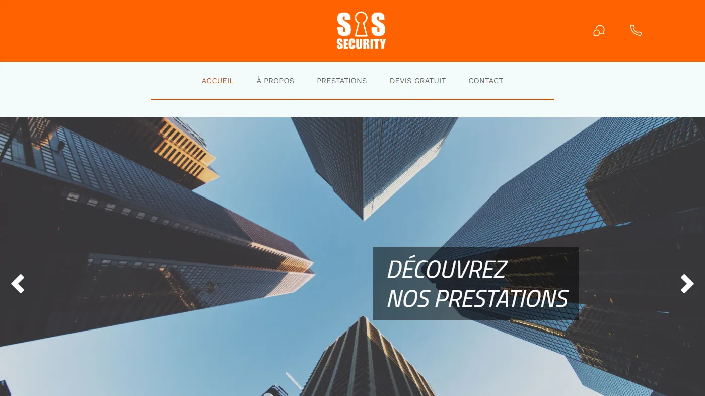 Thème pour la création de site de Sécurité