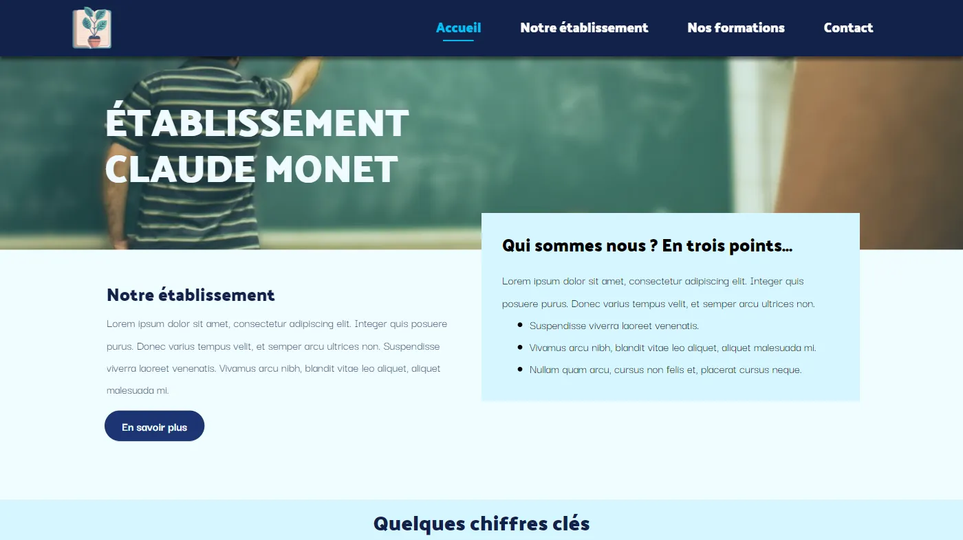 Thème pour la création de site de Université