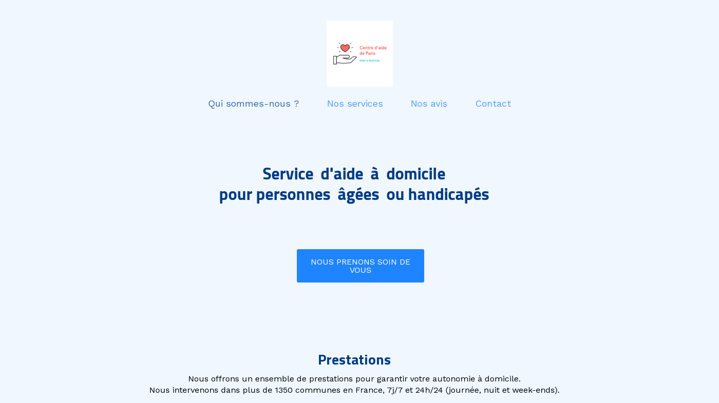 Thème pour la création de site de Aide à domicile 2