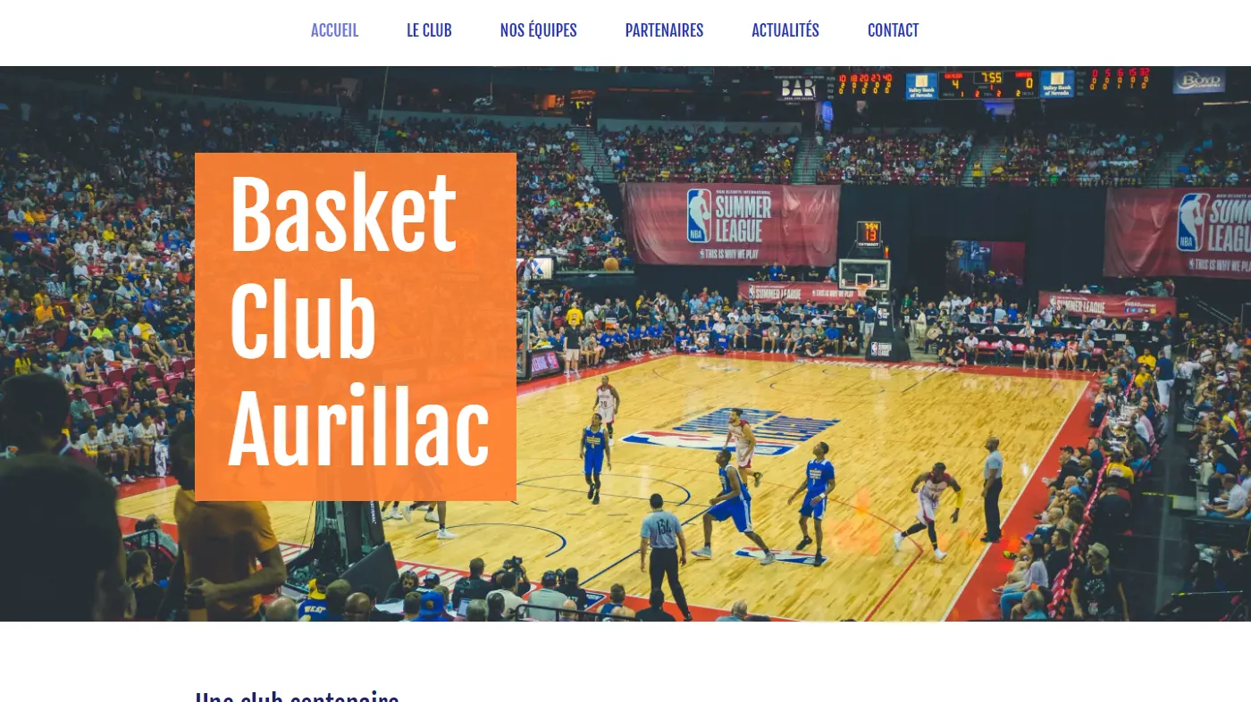 Thème pour la création de site de Basket