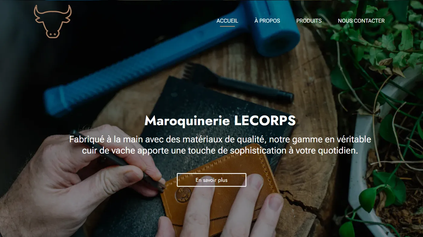 Thème pour la création de site de Maroquinerie 