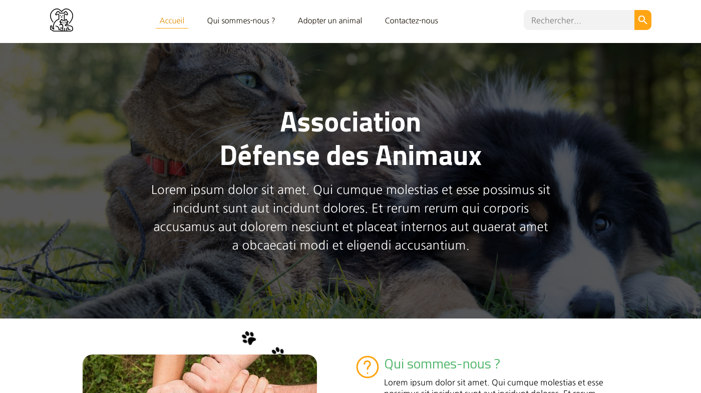 Thème pour la création de site de Défense des Animaux