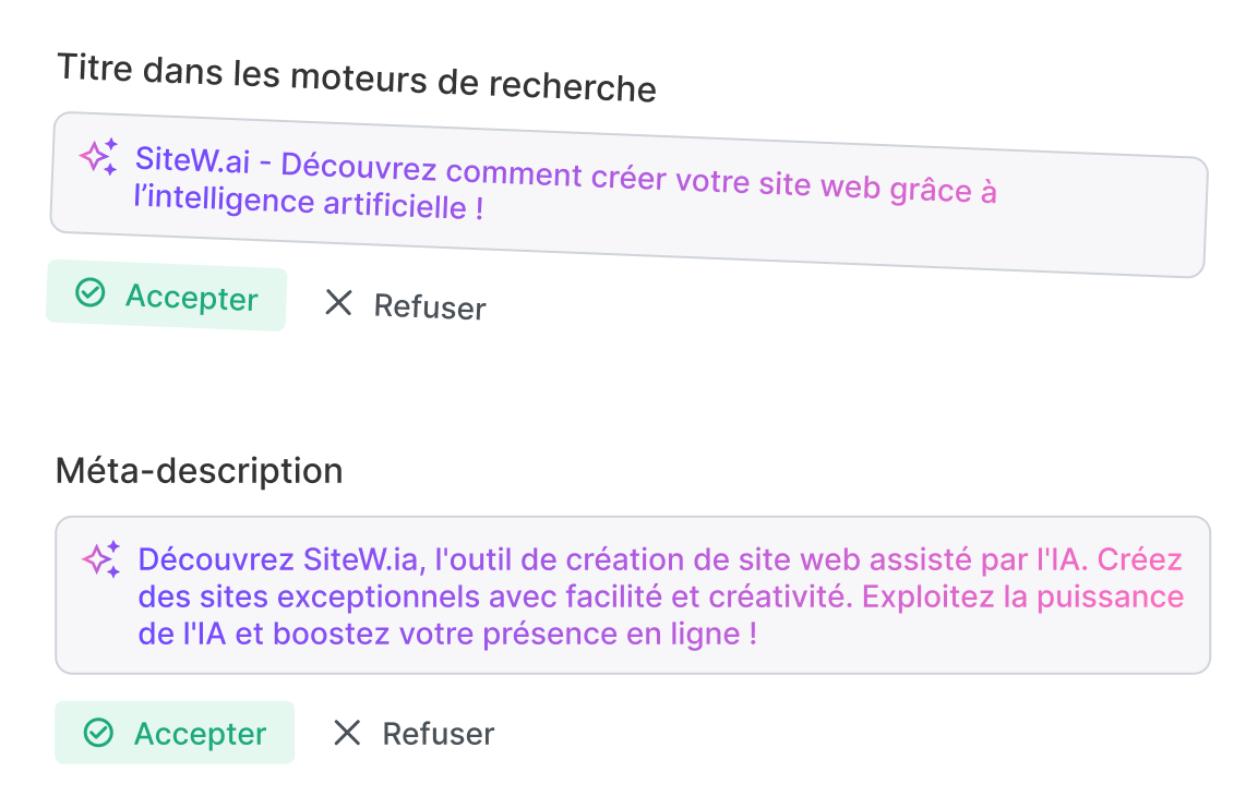 Site web pas cher